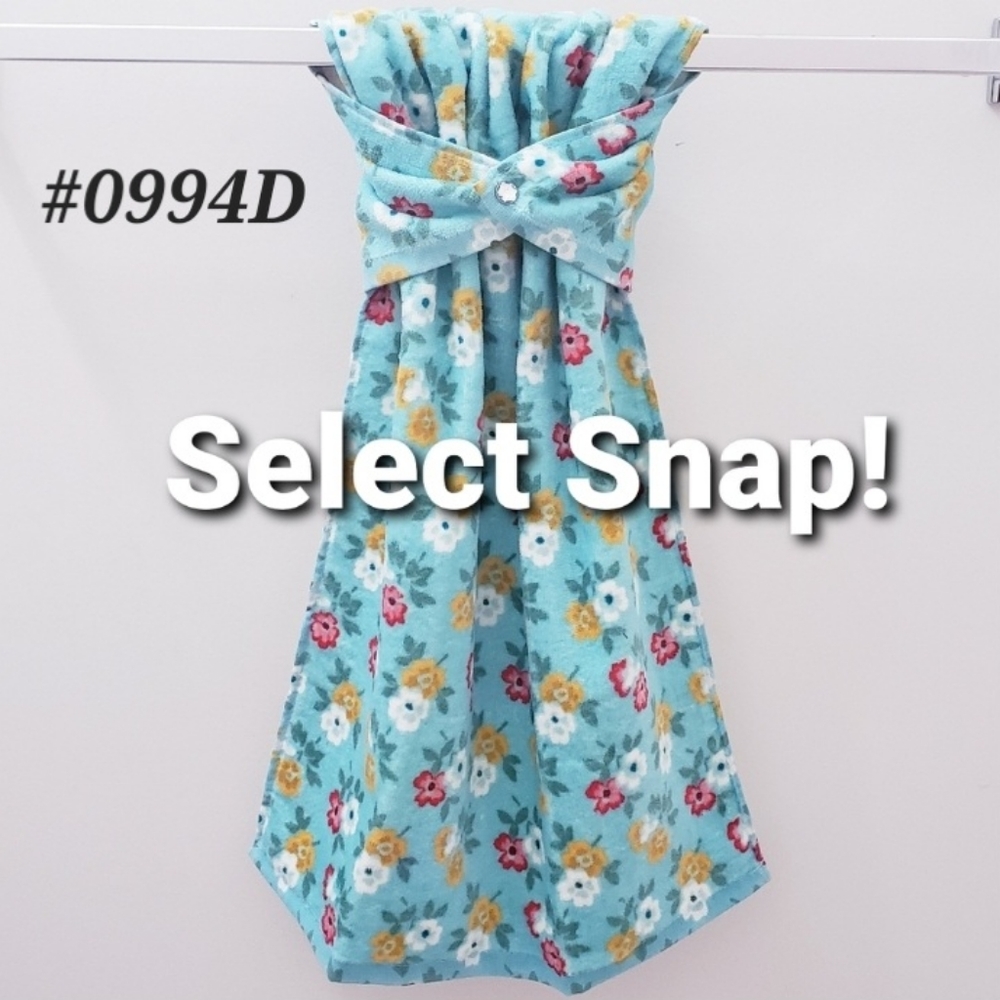 ❤️New!❤️#0994-D ■Pioneer Woman Hang'N'Snap HAND Towel *Select your snap🤍